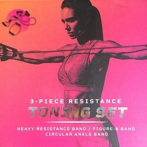 New In Box EDX 3 Piece Resistance Bands Toning Set Home Exercise Weights SH10